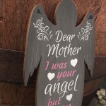 I Was Your Angel Grave Hanging Wood Angel Plaque Loving Memory