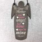I Was Your Angel Grave Hanging Wood Angel Plaque Loving Memory