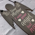 I Was Your Angel Grave Hanging Wood Angel Plaque Loving Memory