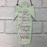 Guardian Grave Wooden Angel Plaque Loving Memory Mum Dad Nan