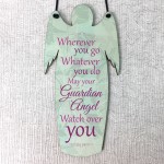 Guardian Grave Wooden Angel Plaque Loving Memory Mum Dad Nan