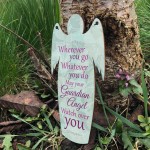 Guardian Grave Wooden Angel Plaque Loving Memory Mum Dad Nan