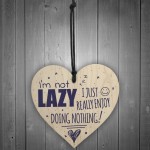 I'm Not Lazy Funny Hanging Heart Doing Nothing Novelty Gift Idea