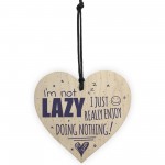 I'm Not Lazy Funny Hanging Heart Doing Nothing Novelty Gift Idea