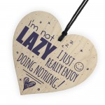 I'm Not Lazy Funny Hanging Heart Doing Nothing Novelty Gift Idea