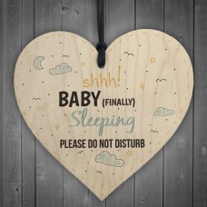Baby Sleeping Hanging Heart Baby Son Daughter Bedroom Plaques