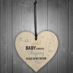 Baby Sleeping Hanging Heart Baby Son Daughter Bedroom Plaques
