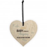 Baby Sleeping Hanging Heart Baby Son Daughter Bedroom Plaques