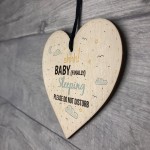 Baby Sleeping Hanging Heart Baby Son Daughter Bedroom Plaques