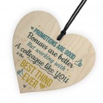 Best Colleague Hanging Heart Plaque Work Present FRIEND Sign