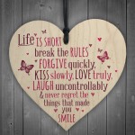 Life Is Short Smile Motivational Friendship Gifts Quote Signs
