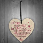 Life Is Short Smile Motivational Friendship Gifts Quote Signs