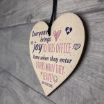 Bring Joy To The Office Novelty Wooden Heart Leaving Gift Plaque