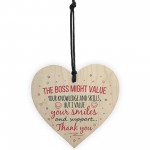 I Value You Colleague Wooden Heart Plaque Sign Friendship Gift 