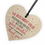 I Value You Colleague Wooden Heart Plaque Sign Friendship Gift 