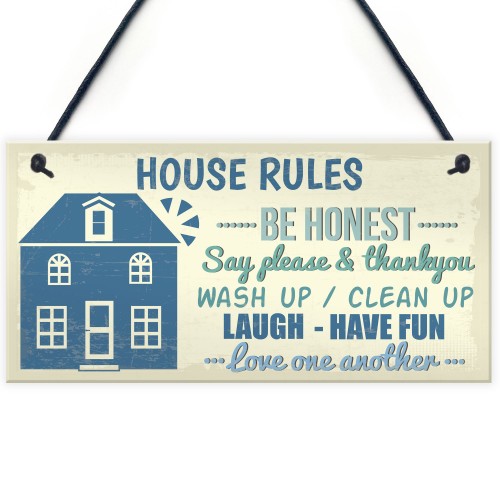 House Rules Cute First Home New House Gifts Home Decor Plaque