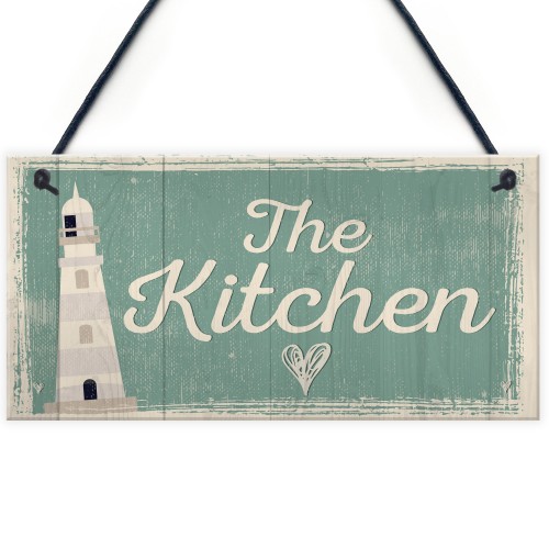 The Kitchen Hanging Plaque Seaside Nautical GIFT Shabby Chic