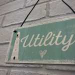 Utility Room Sign Hanging Plaque Seaside Nautical Shabby Gifts