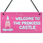 Princess Castle Plaque Door Playroom Bedroom Sign Gift Baby Girl