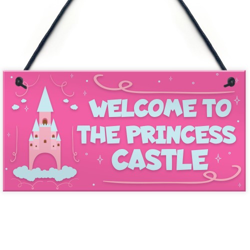 Princess Castle Plaque Door Playroom Bedroom Sign Gift Baby Girl