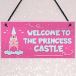 Princess Castle Plaque Door Playroom Bedroom Sign Gift Baby Girl