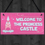 Princess Castle Plaque Door Playroom Bedroom Sign Gift Baby Girl