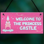 Princess Castle Plaque Door Playroom Bedroom Sign Gift Baby Girl