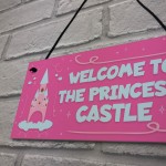 Princess Castle Plaque Door Playroom Bedroom Sign Gift Baby Girl