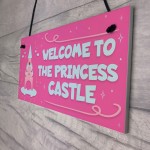 Princess Castle Plaque Door Playroom Bedroom Sign Gift Baby Girl