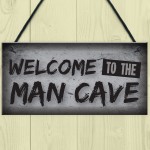 Man Cave Plaque Funny Sign Fathers Day Gift Game Boys Room Gifts