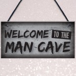 Man Cave Plaque Funny Sign Fathers Day Gift Game Boys Room Gifts