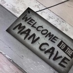 Man Cave Plaque Funny Sign Fathers Day Gift Game Boys Room Gifts