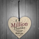 A Million Thanks Friendship Sign Best Friend Gift Wooden Heart