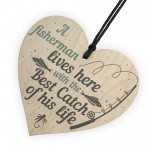 Grandad Lives Here CARP Fishing Wood Signs Fathers Day Plaques
