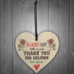 Teacher Leaving Gift Nursery Wooden Heart Plaque Thank You Gift