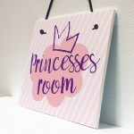 Princesses Room Plaque Door Nursery Bedroom Sign Gifts Baby Girl