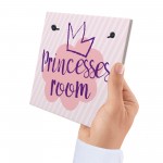 Princesses Room Plaque Door Nursery Bedroom Sign Gifts Baby Girl
