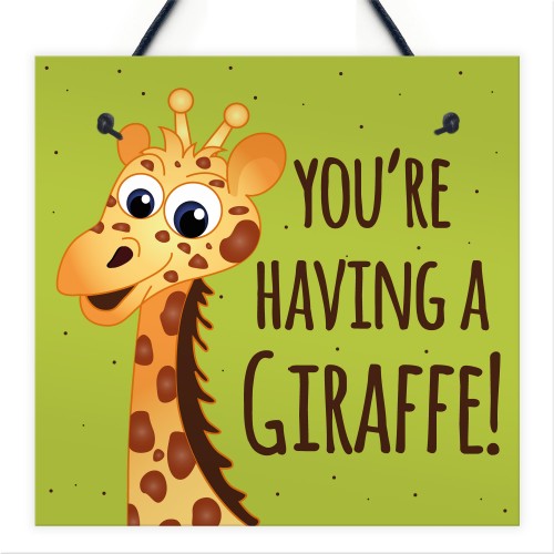 You're Having A Giraffe Plaque Funny Friendship Gifts Birthday 