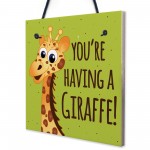 You're Having A Giraffe Plaque Funny Friendship Gifts Birthday 