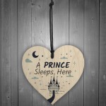 Prince Sleeps Here Plaque Boys Bedroom Accessory Blue Kids Wall