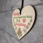 Family It Is Everthing Wood Heart Family Sister Nan Plaque Love 