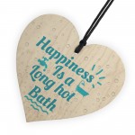 Long Hot Bath Bathroom Toilet Sign Wooden Heart Sign Home Gift