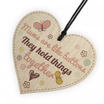 Mums Are Like Buttons Mum Gift Wooden Hanging Heart Sign Present