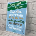 Caravan Rules Hanging Plaque Holiday Novelty Birthday Friendship