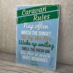 Caravan Rules Hanging Plaque Holiday Novelty Birthday Friendship