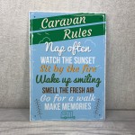 Caravan Rules Hanging Plaque Holiday Novelty Birthday Friendship