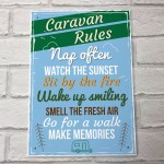 Caravan Rules Hanging Plaque Holiday Novelty Birthday Friendship