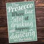 Prosecco Bar Hanging Plaque BBQ Alcohol Pub Bar Signs Friendship