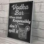 Vodka Bar Hanging Plaque Alcohol Party Birthday Gift Garden Pub 