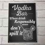 Vodka Bar Hanging Plaque Alcohol Party Birthday Gift Garden Pub 